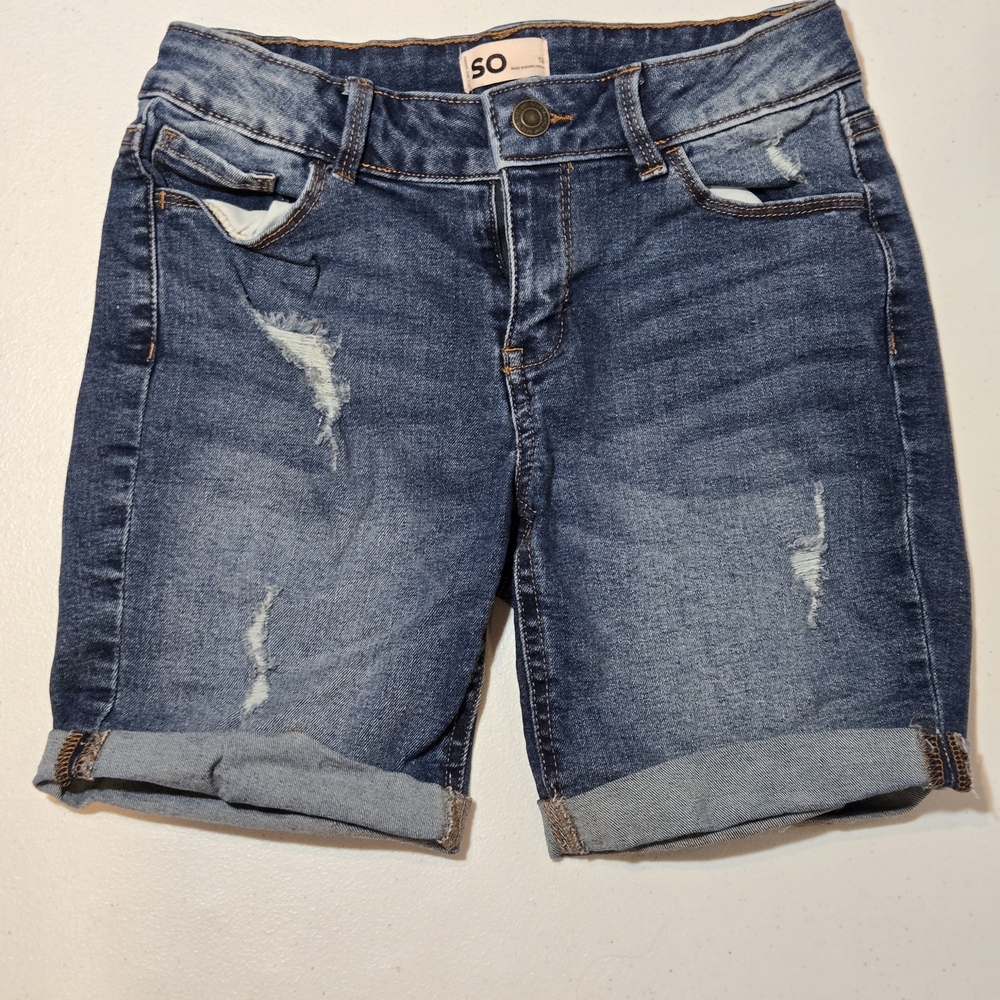 SO Girls Blue Denim Shorts